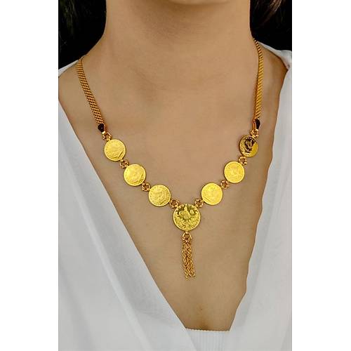 22 Ayar Altın Reşat Altınlı Kolye ve Bileklik Set