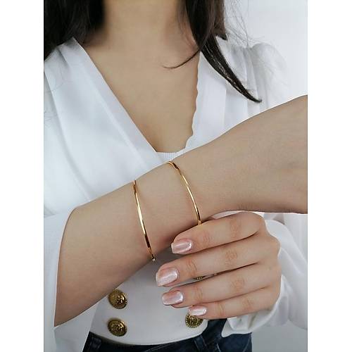 22 Ayar Altın Yatırımlık Aynalı Ajda Bilezik 10 gr