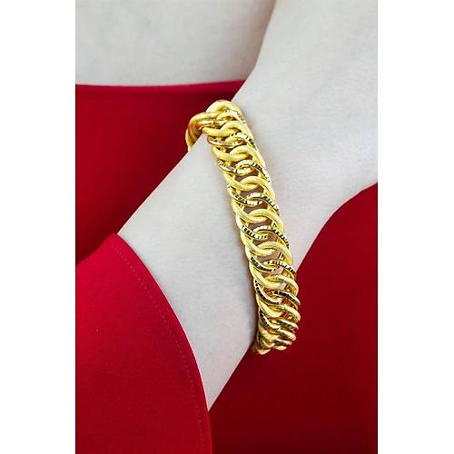 22 Ayar Altın Sık Halkalı Uzayyolu Bileklik 30 gr