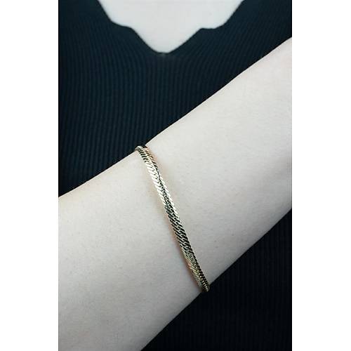 14 Ayar Altın Balıksırtı Bileklik 4 gr