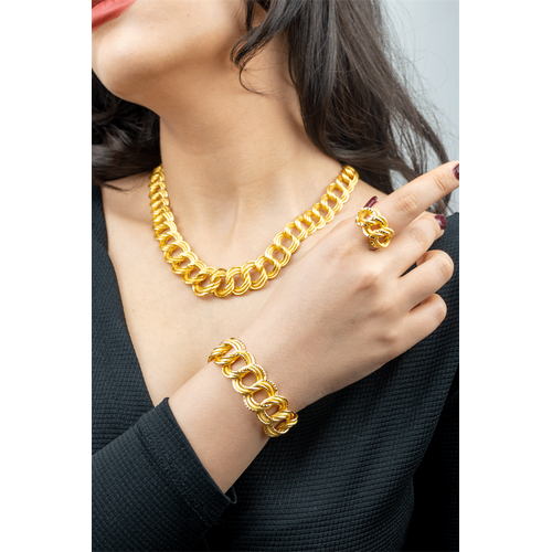 22 Ayar Altın Üç Halkalı Uzayyolu Set