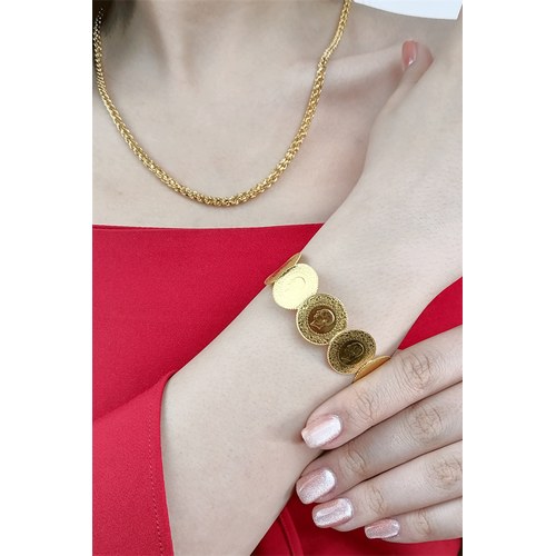 22 Ayar Çeyrekli Kelepçe Bilezik