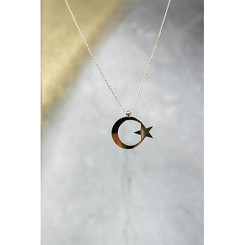 14 Ayar Altın Ayyıldız Kolye 1.65 Gr