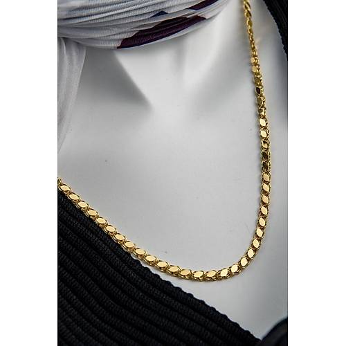14 Ayar Altın Pul Zincir Kolye Sarı 9 gr