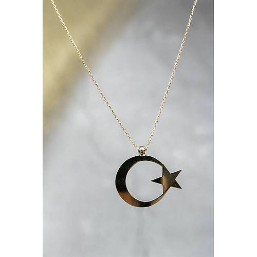14 Ayar Altın Ayyıldız Kolye 1.65 Gr