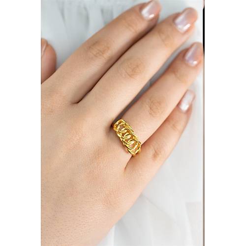 22 Ayar Altın Dallas Yüzük İnce