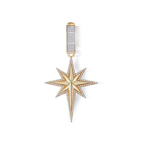 14 Ayar Altın Charm Kolye Ucu Kutup Yıldızı