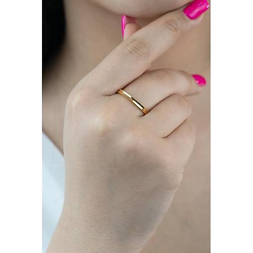 22 Ayar Altın Oluklu Ajda Yüzük 3 gr