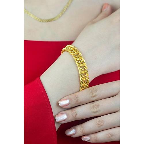 22 Ayar Altın Sık Halkalı Uzayyolu Bileklik 20 gr