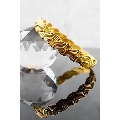 22 Ayar İşçiliksiz Sıralı Örgü Bilezik 20 gr