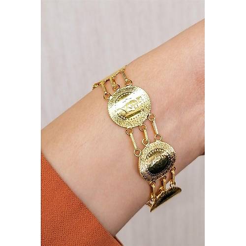 22 Ayar Çeyrek Altınlı Çeyrek Dizme Bileklik