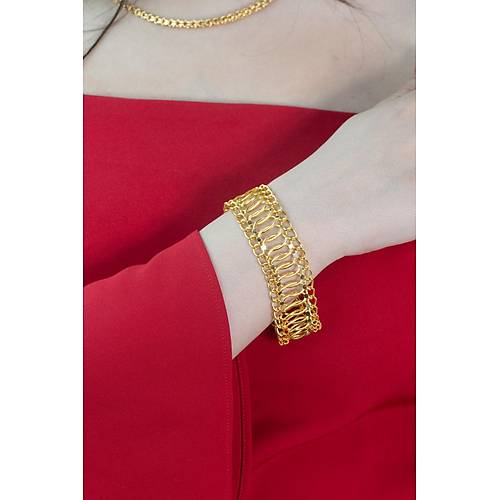 22 Ayar Altın Sepet Telkari Bileklik 15 gr