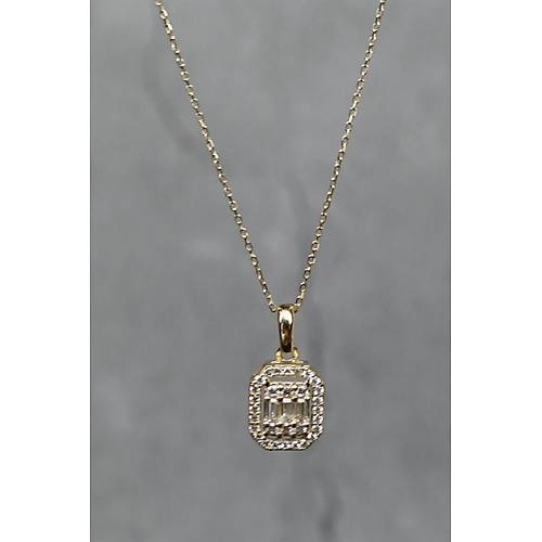 14 Ayar Sarı Altın Baget Kolye 2.30 gr