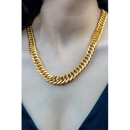 22 Ayar Altın Yatırımlık Dallas Kolye Kalın