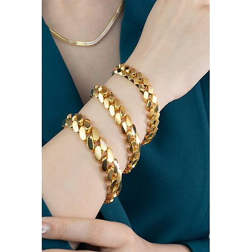 22 Ayar Altın Mat-Parlak Gurmet Bileklik 22 gr