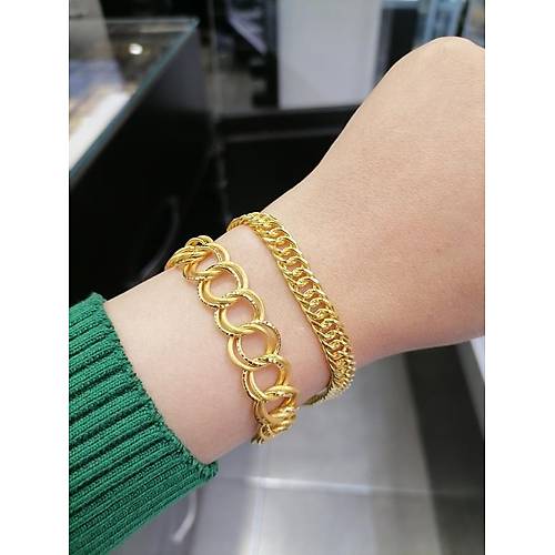 22 Ayar Altın Uzayyolu ve Dallas Yatırımlık Bileklik