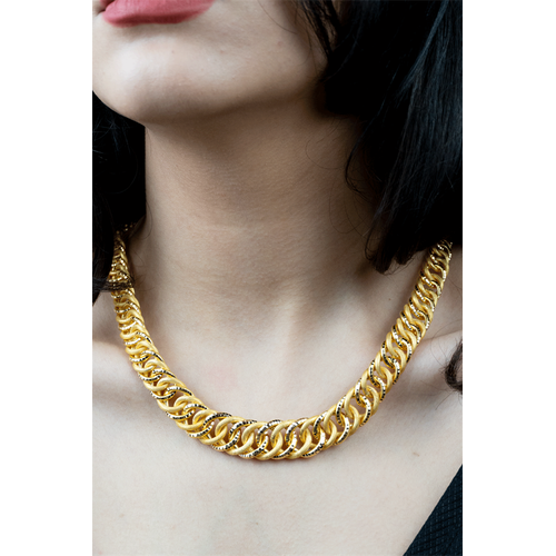 22 Ayar Altın Yatırımlık Sık Halkalı Kolye