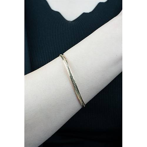 14 Ayar Altın Balıksırtı Bileklik 4 gr