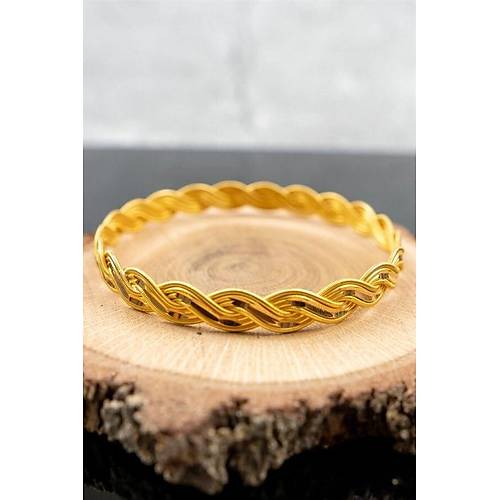 22 Ayar İşçiliksiz İnci Burma Bilezik 20 gr