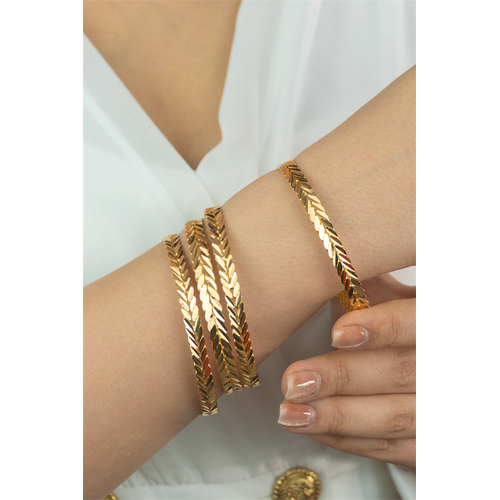 22 Ayar Altın İşçiliksiz Başak Bilezik 20 gr