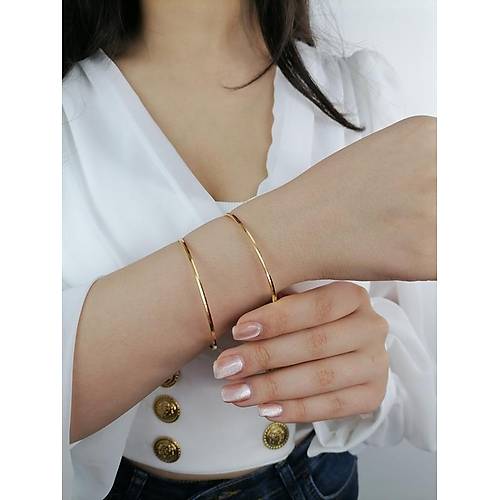 22 Ayar Altın Yatırımlık Aynalı Ajda Bilezik 10 gr