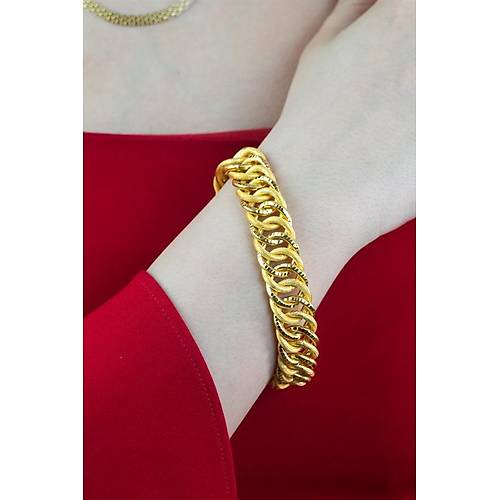 22 Ayar Altın Sık Halkalı Uzayyolu Bileklik 30 gr