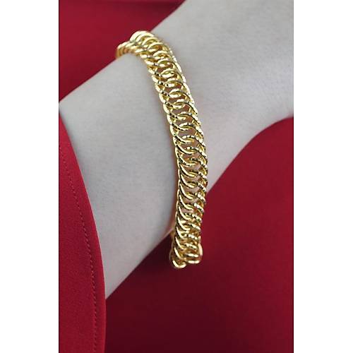 22 Ayar Altın Lazer Işıltılı Dallas Bileklik 15 gr