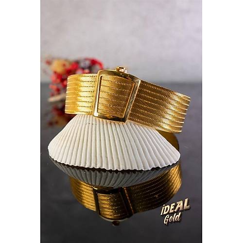 22 Ayar Trabzon Hasırı Taşsız Kelepçe Bileklik