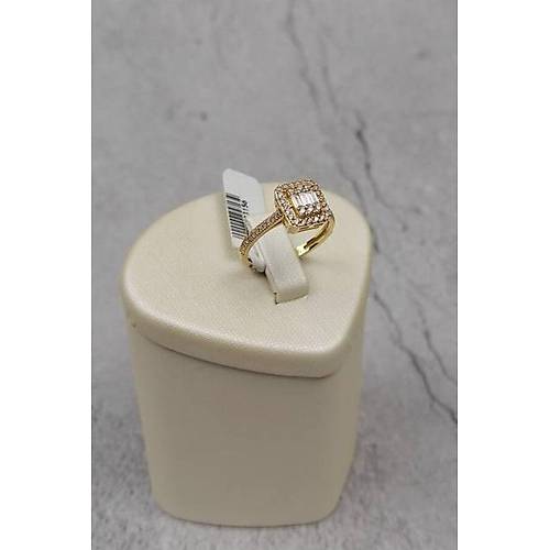 14 Ayar Altın Baget Taşlı Yüzük 2 Gr