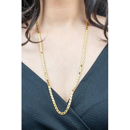 14 Ayar Altın Pul Zincir Kolye Sarı 9 gr