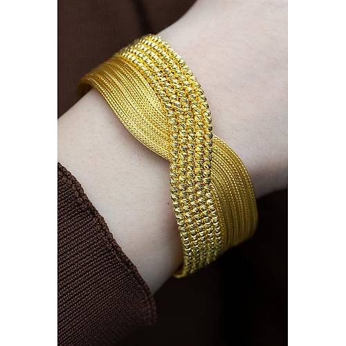 22 Ayar Dorica Toplu Örme Kelepçe Bilezik