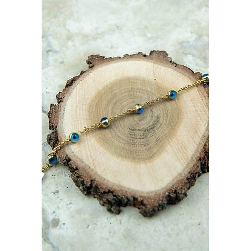 14 Ayar Altın Nazar Boncuklu Çocuk Künye