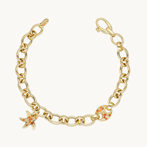 14 Ayar Altın Aqualis Cetas Bileklik Orange