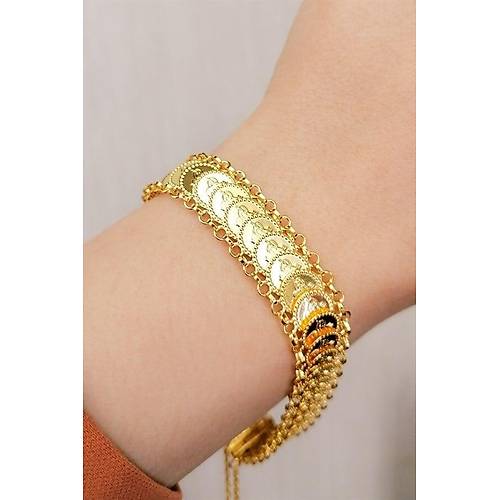 14 Ayar Baskı Reşat Dizme Altın Bileklik