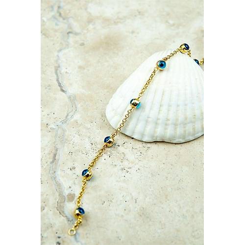 14 Ayar Altın Nazar Boncuklu Çocuk Künye