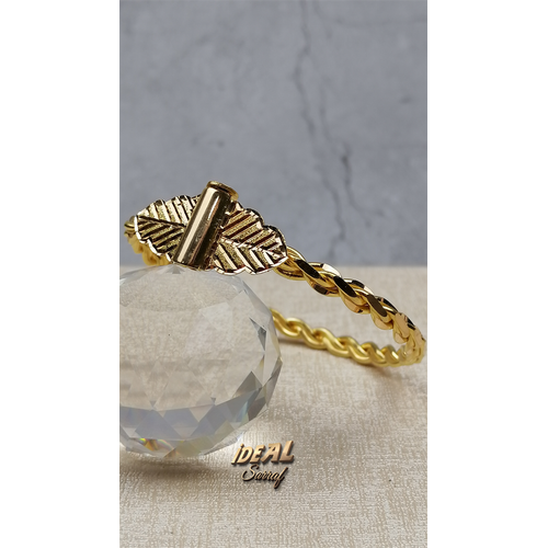 22 Ayar Altın Yaprak Kilitli Burma Bilezik