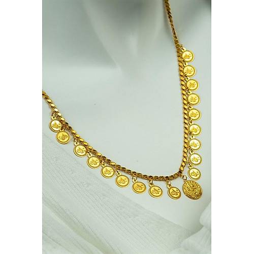 22 Ayar Tuğra Pul Zincir Kolye 14 gr