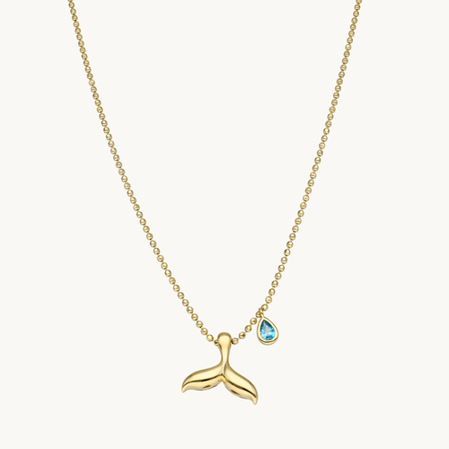 14 Ayar Altn Cetas Aqualis Kolye