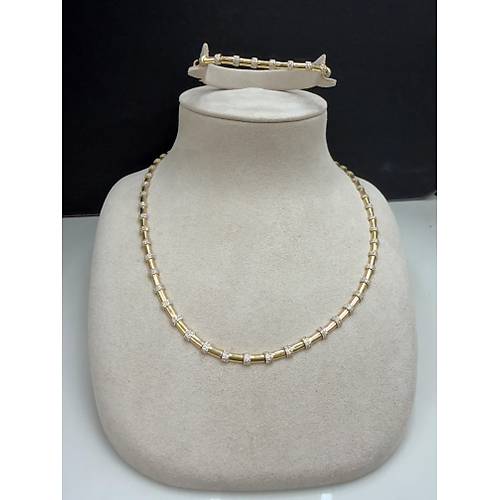 14 ayar alt�n ta�l� set
