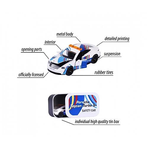 Majorette Deluxe Edition Porsche Taycan Turbo S Safety Car