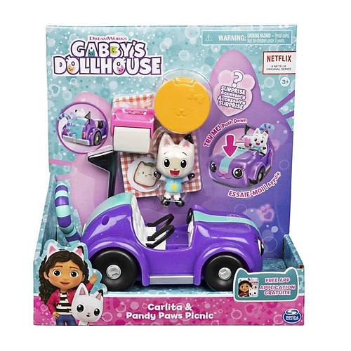 6062145 Gabbys Dollhouse Pandy Paws ve Carlita Araba