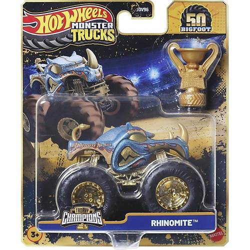 Hot Wheels JDV96 Monstr Trucks BIG FOOT TROPHY �AMP�YONLARI TEKL� ARABA - RHINOMITE JDW03