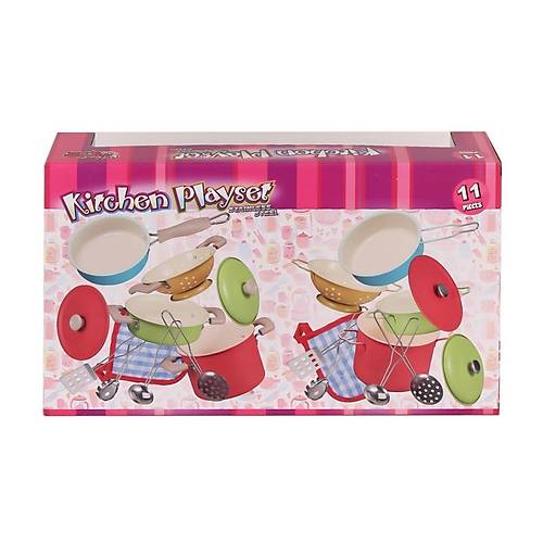 ATF-3815-7A Renkli Emaye Tencere Tava Seti 11 Par�a -Vardem Oyuncak