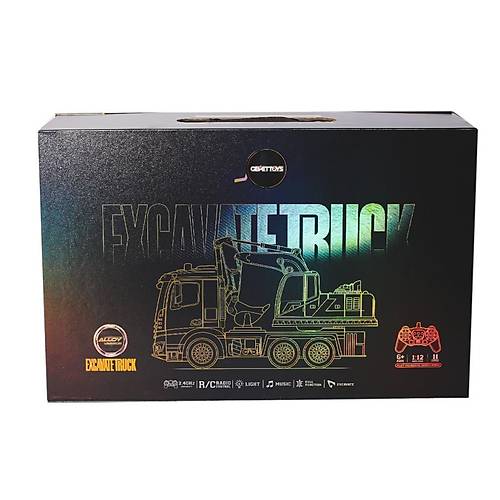 HJ8001-2 Kumandal�  Metal  Excavate Truck -Gepettoys