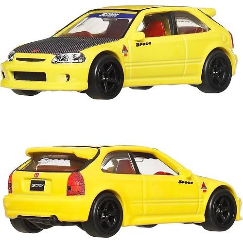 1:64 Hot Wheels Premium Car Culture 2'li Paket 99 HONDA CIVIC TYPE R (EK9)  & HONDA CIVIC TYPE R HBL96 - JBL00