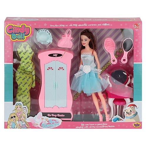 02453 Cindy Doll Dolapl Makyaj Masal Bebek -Oyda Oyuncak