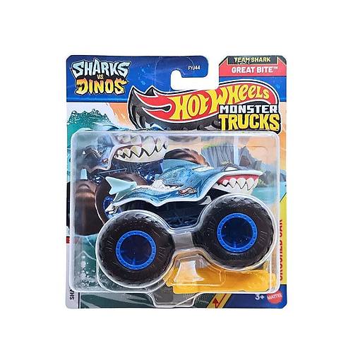 Hot Wheels Monster Trucks 1:64 Arabalar SHARKS vs DINOS GREAT BITE FYJ44-JCD73