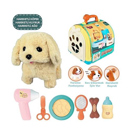 JND-3615 Tama antal Hareketli Pilli Kpek Set (Pet Shop) -Vardem Oyuncak