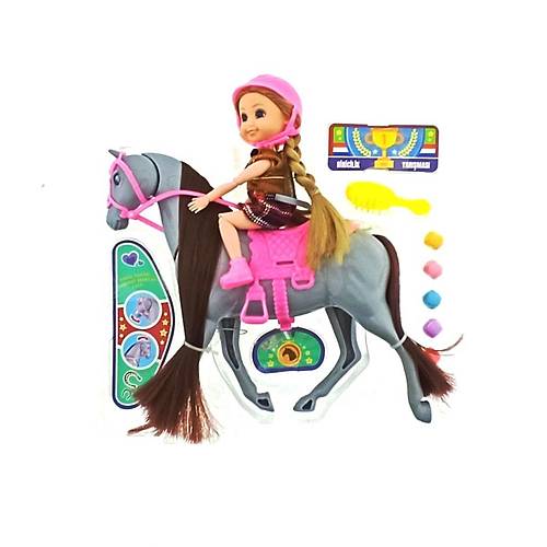 Nini Love Binici Bebek Gri At