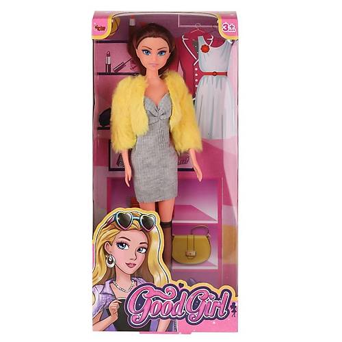 WG-115519-20 Krk Ceketli Elbiseli Bebek 29 cm  -Vardem Oyuncak